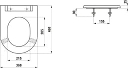 LAUFEN Laufen Libertyline WC-Sitzring ohne Deckel weiß – H8914700000001
