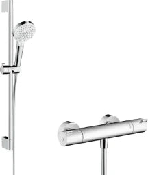 HANSGROHE HG Brausenkombi Crometta Vario/ Ecostat 1001 CL/Unica 650mm weiß/chrom – 27812400