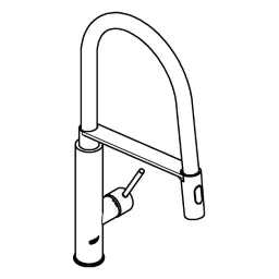 GROHE Grohe Einhand-Spültischbatterie Concetto 31491 ausziehbare Profibrause chrom – 31 491 000
