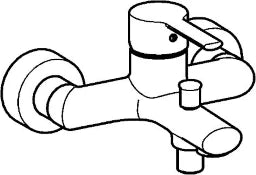 HANSA Hansa Ronda Wand-WFB-Mischer ohne Brausegarnitur, chrom – 0374 2173