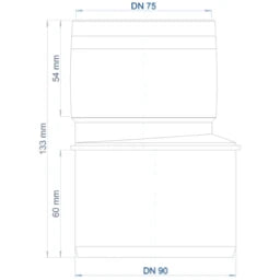 POLOPLAST PO Übergangsrohr POLO-KAL 3S DN 90/75 – 102740