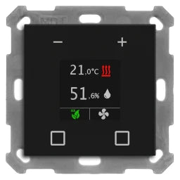 MDT KNX Room Temperature Controller Smart 55, Matte Black – SCN-RTR55S06.01