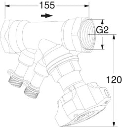 TA TA STAD Balancing Valve 2" without Draining Adapter, 52851050 – 52 851-050