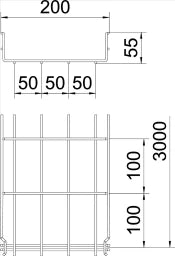 OBO Gitterrinne GRM 55x200x3000 Stahl galvan isch verzinkt – 6001446