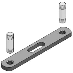 MEFA Double Bracket with Internal Thread, Centre Distance L 105 mm Connection M8 – 0763128