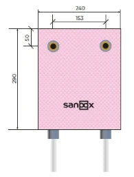 SANOOX Shower short, pipe routing bottom long Radopress DA16 Length 1600 Masonry – M05.1120.14.16