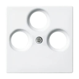BUSCH-JAEGER Central Plate for Antenna Socket 3-Hole Balance SI Alpine White – 2CKA001724A4335
