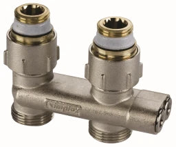 SIMPLEX Simplex Diverter D1/50 for 1/2" IG D-shape with shut-off, nickel-plated – F10076