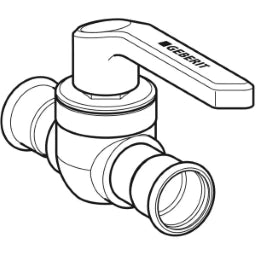 GEBERIT GE Mapress Ball Valve with Lever Stainless Steel d18mm – 94953