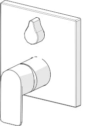 HANSA Hansa Stela Single-Lever Mixer Set for Basin/Bidet 8784 Rose Square Chrome – 8784 9073