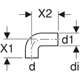 GEBERIT GE PE Siphon connection bend d 50/50mm 361080 – 361.080.16.1