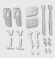 VOGEL&NOOT VN Special Angle Bracket Set (two-piece) for surface mounting, wall clearance 28/43 mm – GV5BW5115196000