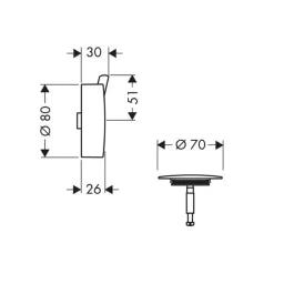 HANSGROHE HG Flexaplus S Finish Set Chrome – 58186000