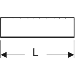 GEBERIT GE Pluvia Tragschiene MPC Profil d40 x 60mmm L5m – 363.863.00.1