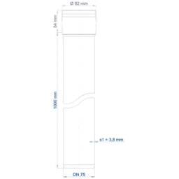 POLOPLAST PO Steckmuffenrohr POLO-KAL 3S DN 75/1000 – 102423