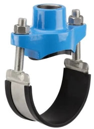 HAWLE Universal Tapping Saddle Clamp Fig.3500 DN 100 x 5/4" Bracket Dm.range 102-130mm – 5003804
