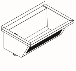 KWC AUSTRIA KWC Sirius Laundry Sink 750x354x500mm Wall-mounted, stainless steel, silk matt, without overflow – 2030045753