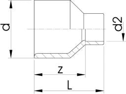 FISCHER GEORG GF Reduktion lang PVC-U d 25x20 – 721910337