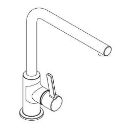 KLUDI Kludi L-INE-S Single-lever sink mixer with swivel spout, chrome – 408030575