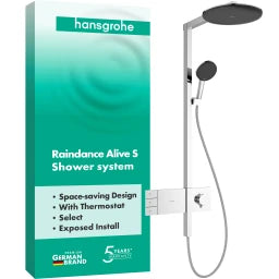 HANSGROHE HG Showerpipe Raindance Alive S 300 2jet mit Thermostat chrom – 24595000