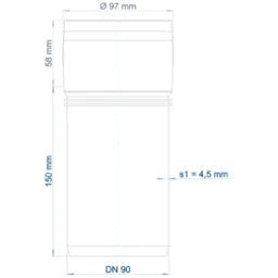 POLOPLAST PO Socket Pipe POLO-KAL 3S DN 90/150 – 102410