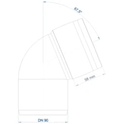 POLOPLAST PO Bend POLO-KAL XS DN 90/67Degrees - 102173