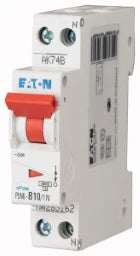 EATON Miniature Circuit Breaker 6kA B 10A/1pole+N 1 module narrow design - 263270