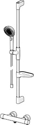 HANSA Hansa Prisma Shower mixer with shower set, 3-spray, chrome - 4813 0431