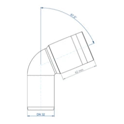 POLOPLAST PO Bogen POLO-KAL XS DN 32/67Grad – 102103