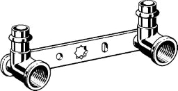 VIEGA Viega Installation unit with SC Sanpress 2222.05in15mmxRp1/2x150mm Silicon Bronze – 308 681