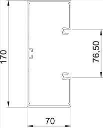 OBO Geräteeinbaukanal mit Bodenlochung 70x17 0x2000 Polyvinylchlorid reinweiß RAL 901 – 6274700
