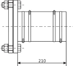 WILO Wilo Flange Spigot DN150/150 with Hose and Clamps – 2511598