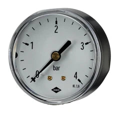 JAKO Klein-Manometer Fig.2601(1) 1/4" 50mm Dm 0-16 bar Anschl.hinten – 1161118000