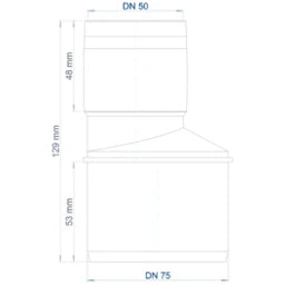 POLOPLAST PP Transition Pipe POLO-KAL XS DN 75/50 – 102283