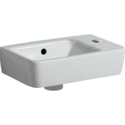 GEBERIT SANITAER Geberit Renova Compact Hand Washbasin with Faucet Hole on the Right, 40x25cm, White – 276140000
