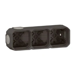 LEGRAND 3-gang frame horizontal and vertical in the color: Anthracite – 069603L