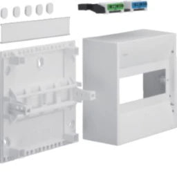 Hager Small Distribution Board, Gamma, 8PLE, IP30, 1xPE, 1xN – GD108N