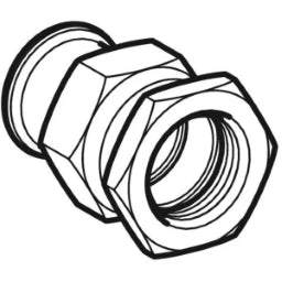 GEBERIT GE Mapress ES Transition fitting with union nut made of stainless steel d28mm x Rp1 – 35353