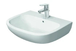 DURAVIT Duravit D-Code Washbasin 600x460mm with overflow, with tap platform, white – 23106000002