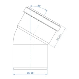 POLOPLAST PO Bend POLO-KAL NG DN 90/30 Degrees – 02171