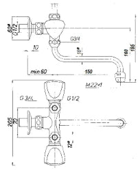 SCHMIEDL GS Spültischbatterie 1/2C Atmos Glasklar, f.offene WWB – GS1250