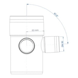POLOPLAST PP Corner Double Branch POLO-KAL XS DN 110/50/50/87 Degrees – 101540