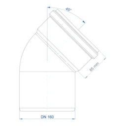 POLOPLAST PO Bogen POLO-KAL NG DN 160/45Grad – 02162