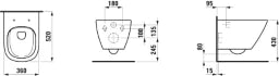 LAUFEN Laufen Wall-mounted WC Advanced rimless incl. WC seat soft close, mounting set – H8660800000001