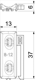 OBO Universal Counter-Tray, combinable to form double tray, 8-12mm, polypropylene, light grey – 1198012
