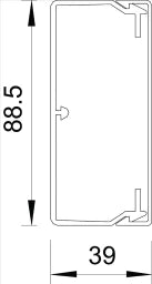 OBO Wall and Ceiling Trunking with Base Perforation 40x90x2000 Polyvinyl Chloride Pure White RAL – 6191142