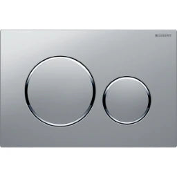GEBERIT GE Sigma20 dual-flush plate, matte chrome-plated/gloss chrome, round – 115.882.JQ.1