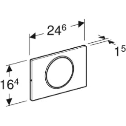 GEBERIT GE Betaetigungsplatte Sigma10 Spuel/Stop ES gebuerstet, verschraubt, square – 115.787.SN.5