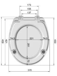 MKW MKW Compact Senator with lid, 5 cm high, white - R400-0001
