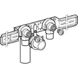 GEBERIT GE Mepla Anschlusswinkel, vormontiert zweifach, d20 x Rp1/2, AD15,3cm, Set – 602.783.00.5